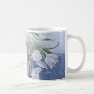 Witte tulpen koffiemok