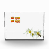 Witte Tulpen met bijenkust. Fotoblok (Voorkant)