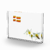 Witte Tulpen met bijenkust. Fotoblok (Rechts)