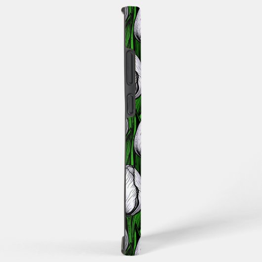 Witte tulpen met groene bladeren samsung galaxy hoesje (Rechterkant)