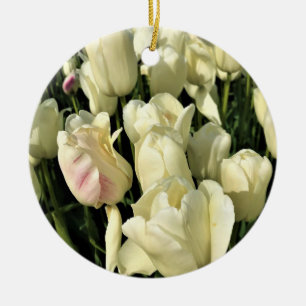 Witte Tulpen, Oregon Keramisch Ornament