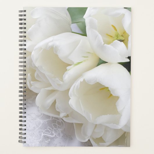 Witte tulpen planner (Voorkant)