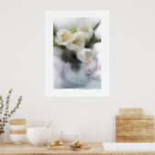 Witte tulpen poster (Keuken)