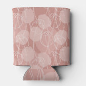  witte tulpen roze achtergrond blikjeskoeler (Achterkant)