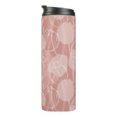  witte tulpen roze achtergrond thermosbeker (Geroteerd rechts)