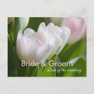 Witte Tulpen · Save the Date Briefkaart