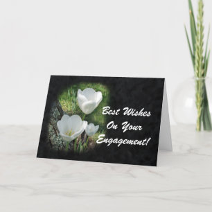 Witte tulpen Verloving Kaart