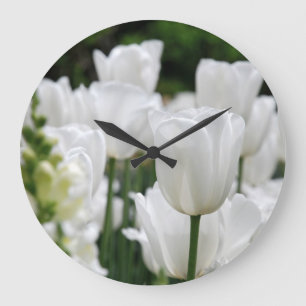 witte tulpentuin grote klok