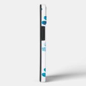 Witte Turquoise Gestructureerde Pootafdruk Persoon Case-Mate iPhone Case (Achterkant / Rechts)