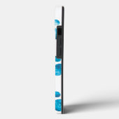 Witte Turquoise Gestructureerde Pootafdruk Persoon Case-Mate iPhone Case (Achterkant / Links)