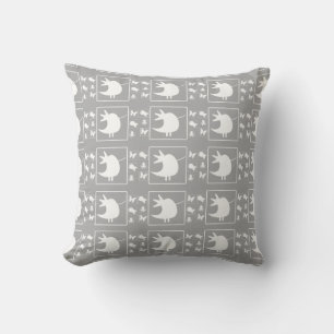 Witte Tweety Bird op Grijze Babykamer Kids Kussen