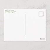 Witte Twinkle String Lights op Groen Briefkaart (Achterkant)
