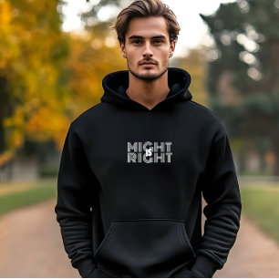 Witte typografie inspirerend citaat rechts hoodie