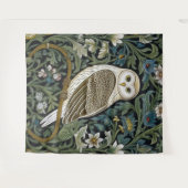 Witte uil art nouveau stijl wandkleed (Voorkant (horizontaal))