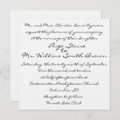 Witte uitnodiging (Voorkant / Achterkant)