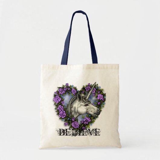 Witte Unicorn GELOOF! Tas (Voorkant)