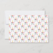 witte unicorn Horn bewaart de datum Aankondiging (Achterkant)