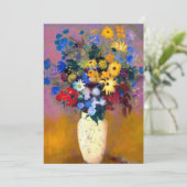 Witte vaas met bloemen Odilon Redon Aankondiging (Staand voorkant)