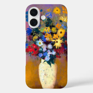 Witte vaas met bloemen Odilon Redon iPhone 16 Hoesje