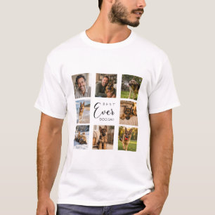 Witte vader hond papa fotocollage t-shirt