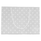 Witte Vakantie Kerst Sneeuwvlok Groot Cadeauzakje (Achterkant)