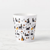 WITTE VANGST, gehakt met katten, pompoen voor katt Latte Mok (Voorkant)