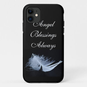 Witte veer - engelachtig van nature iPhone 11 hoesje