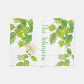 Witte ventilator en groene lederen tuin fleece deken (Voorkant (Horizontaal))