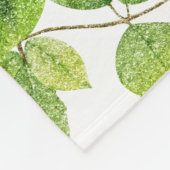 Witte ventilator en groene lederen tuin fleece deken (Hoek)