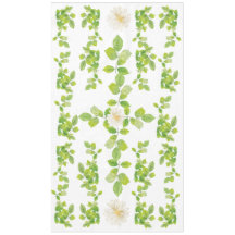 Witte ventilator en groene lederen tuin