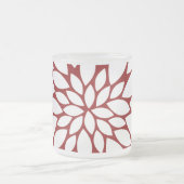 witte ventilator petal Art over rood Matglas Koffiemok (Center)