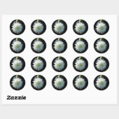Witte ventilator ronde sticker (Vel)