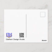 Witte ventilatorkoet. Briefkaart (Achterkant)