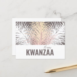 witte veren Black Holiday Happy Kwanzaa Briefkaart