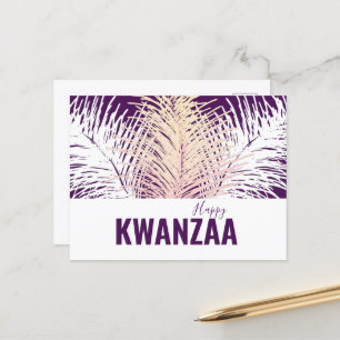witte veren Black Holiday Happy Kwanzaa Briefkaart