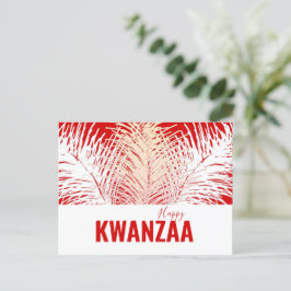 witte veren Black Holiday Happy Kwanzaa Briefkaart