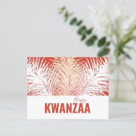 witte veren Black Holiday Happy Kwanzaa Briefkaart