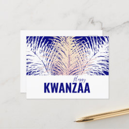 witte veren Black Holiday Happy Kwanzaa Briefkaart