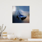 Witte veren zeilen poster (Keuken)