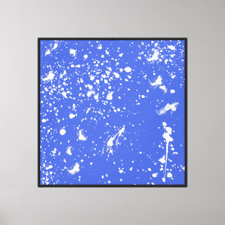 Witte verfspat Grafische vlek Witte inktspat Canvas Afdruk