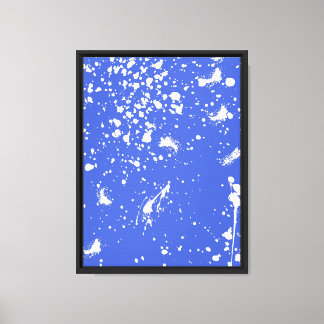 Witte verfspat Graphic Vlek Witte Inktspat Canvas Afdruk