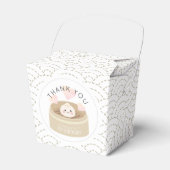 Witte verjaardag met kleine duvel bedankdoosjes (Voorkant Zijde)