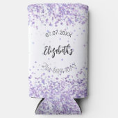 Witte verjaardagsviolet confetti (Voorkant)