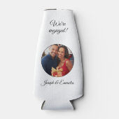 Witte Verlovingsfeest Fotofles Koeler (Voorkant)