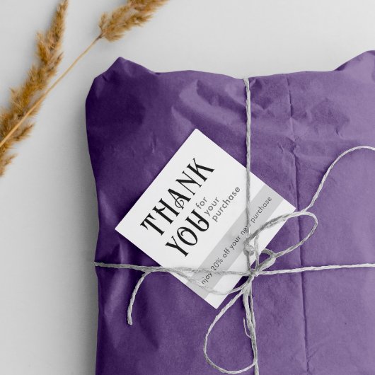 Witte Vierkante Korting Kaart