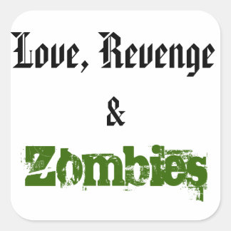 Witte Vierkante Sticker