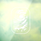 Witte vingerafdrukvenster vastkleven raamsticker (Vel 3)