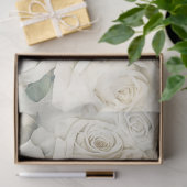 Witte Vintage Rozen Tissuepapier (Geschenk)