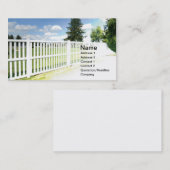 witte vinylomheining visitekaartje (Voorkant / Achterkant)