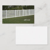 Witte vinylomheining visitekaartje (Voorkant / Achterkant)